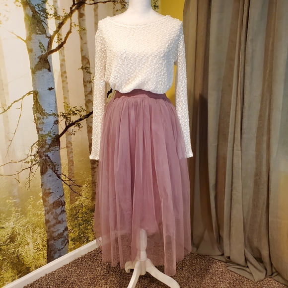 BOOHOO | Mauve Tulle Skirt - Picture 2 of 11